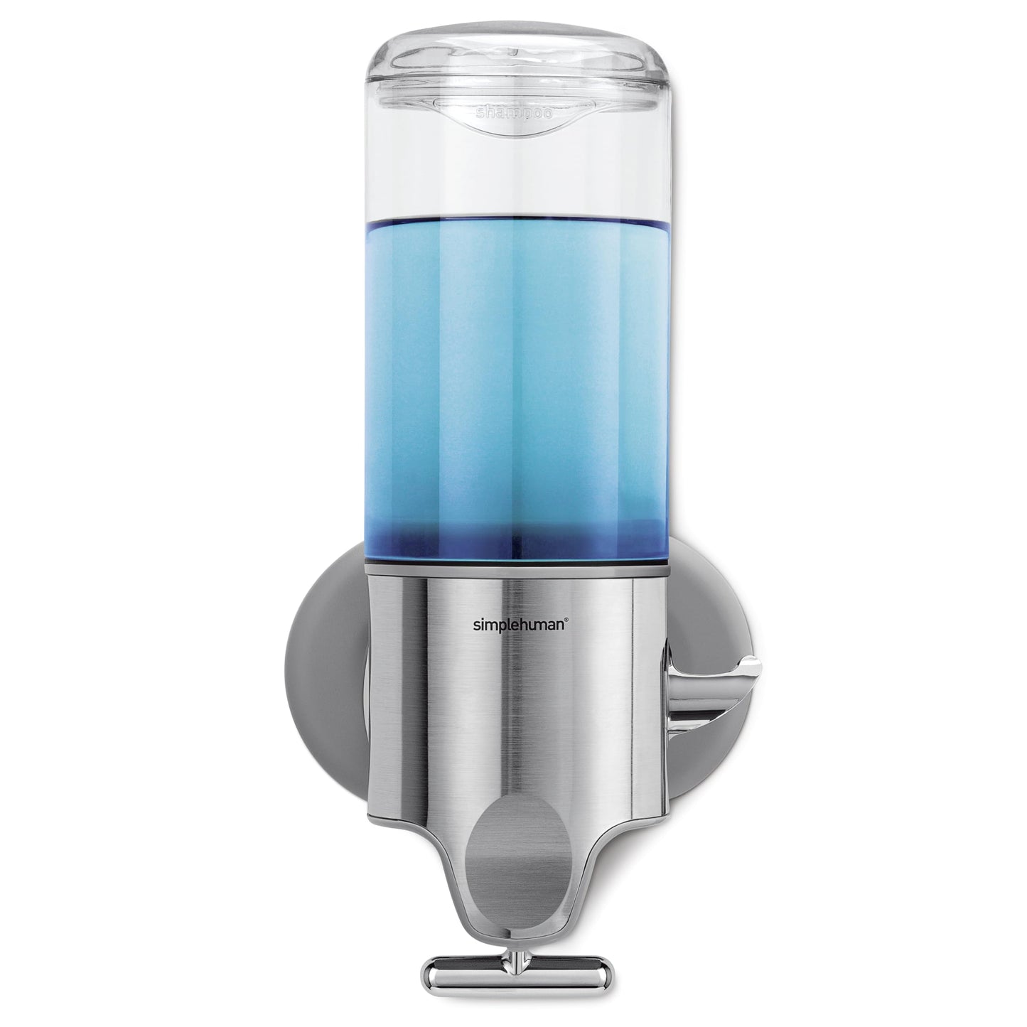 simplehuman Triple Wall Mount Shower Pump, 3 x 15 fl. oz. Shampoo and Soap Dispensers, Stainless Steel