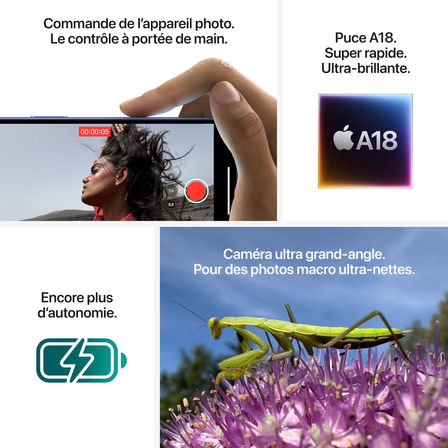 Apple iPhone 16 Plus (128 Go) - Outremer